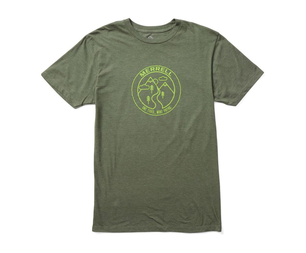 Merrell Kort Ærme Herre - Trailmarker Tee - Olivengrøn - XRF706823